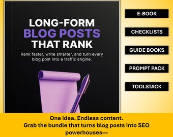 Long-form Blog Posts That Rank Bundle: SEO Content Toolkit, E‑Book + Checklists + Prompt Pack
