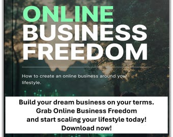 Online Business Freedom eBook and Checklist – Build a Lifestyle Coaching Business with Digital Products, Marketing Strategies & Automation