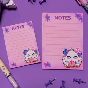Spirit Blossom Poro Notepad | League of Legends Stationery | Cute Gamer Gift | Anime Journal Pad | Fan Art Memo