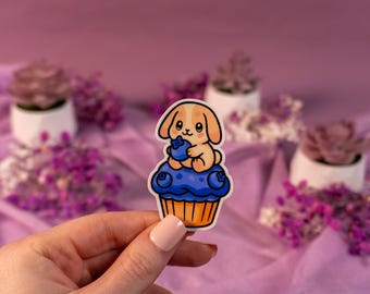 Blueberry Cupcake Vinyl Sticker