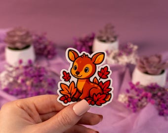 Autumn Deer Vinyl Sticker