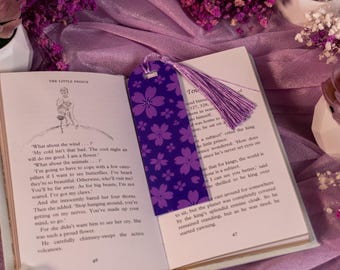 Purple Sakura Acrylic Bookmark