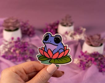 Frosch lila Vinyl Sticker