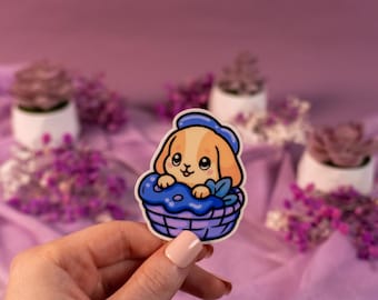 Bunny Basket Vinyl Sticker