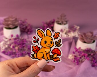 Autumn Bunny Vinyl Sticker