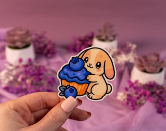 Bunny Cupcake Vinyl Sticker