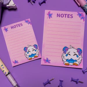 Notatnik Spirit Blossom Poro | Artykuły piśmiennicze League of Legends | Uroczy prezent dla gracza | Dziennik anime | Notatka fanowska
