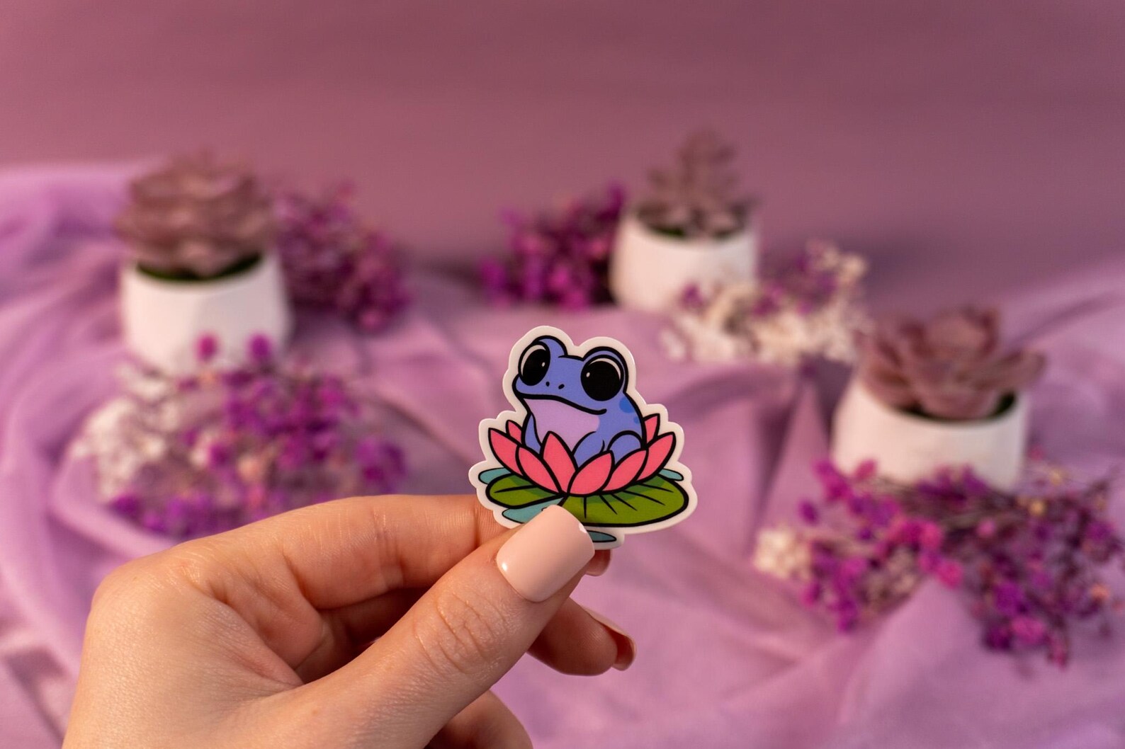 Frog Purple Vinyl Sticker - Etsy