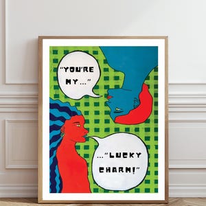 Pop Art Comic Style Print | Hand-Painted | Acrylic Painting | Retro Wall Art | Printable Digital Download