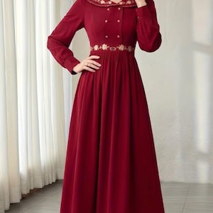 Embroidered Maxi Dress - Etsy