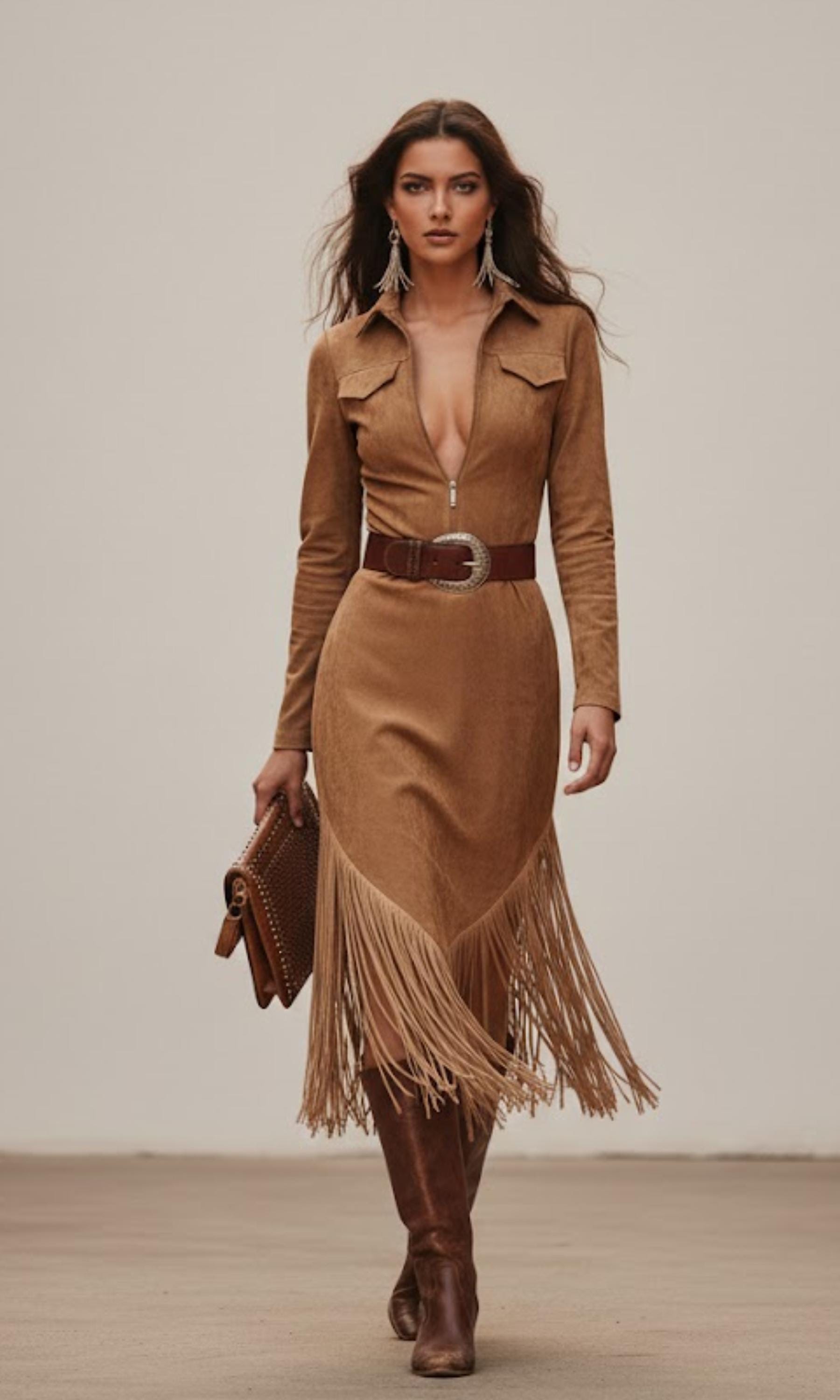 Pink Western Dress