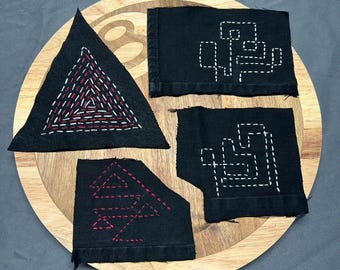 Parches Sashiko totalmente hechos a mano: cada uno es único