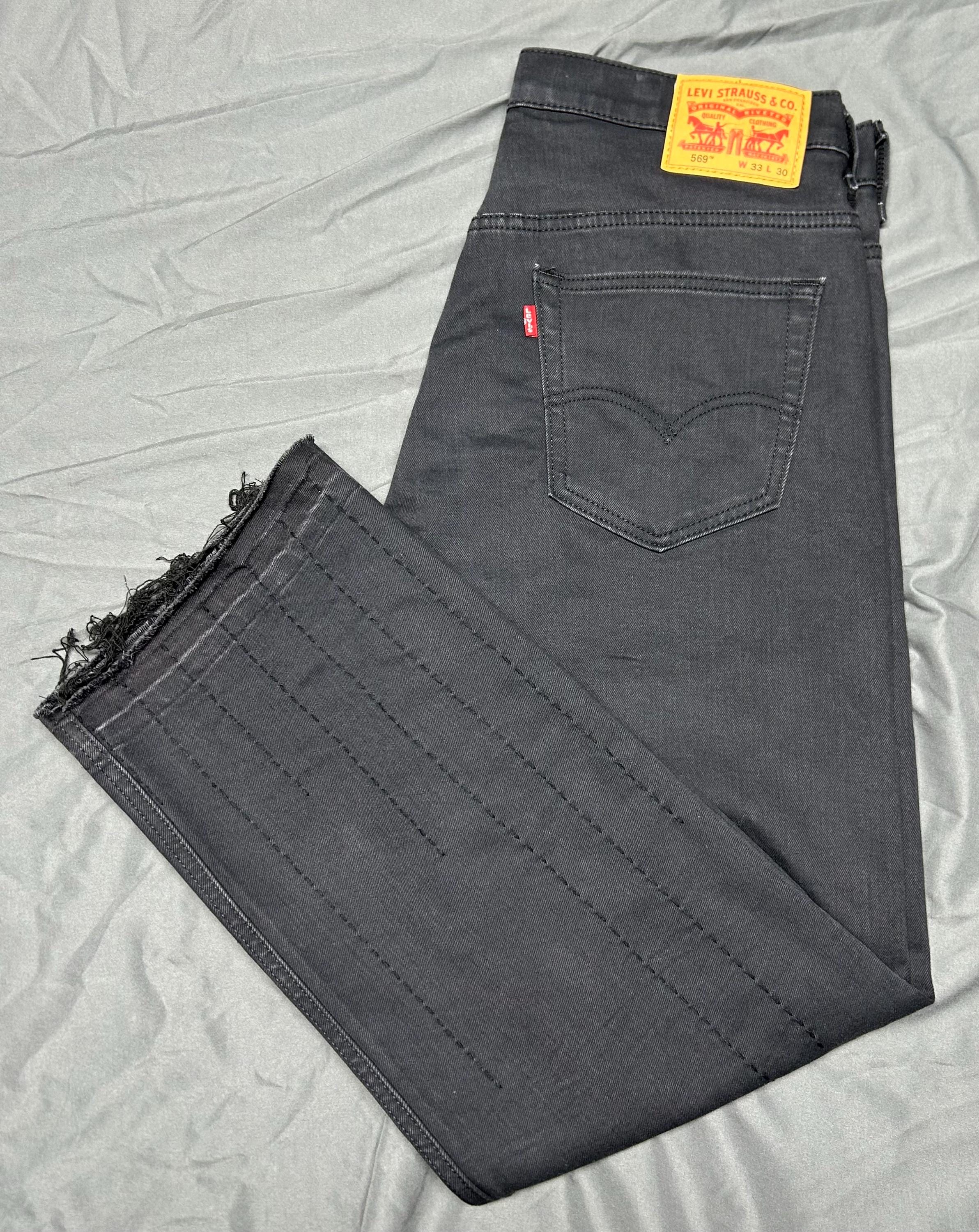 Levi's 569 Sashiko Hand Stitched 1/1 Upcycled Unique Wearable Art