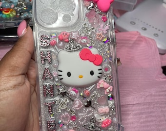 Funda de teléfono basura personalizada de Hello Kitty