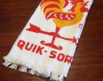 Mint Vintage vibrant Rooster farm  Kitchen Towel 1960’s USA NOS ~Cannon~ Country