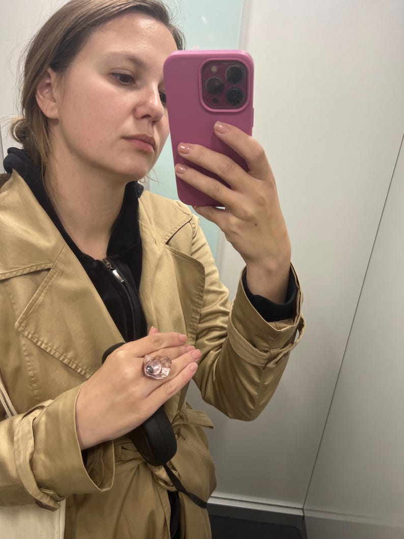 Unique Colored Pearl Ring • Natural Shell Ring • Mermaid Aesthetic Ring ...