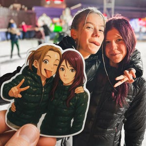 Adesivo personalizzato stile anime, adesivo epossidico personalizzato, adesivo fotografico cartoon, decalcomania in vinile 3D,