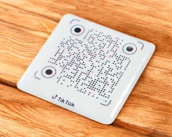 Custom 3D QR Code Sticker, Waterproof Epoxy Decal