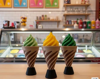 Ice Cream Cone Fidget Spinner: 3D Printed Sensory Desk Toy