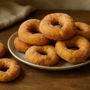 Receta de auténtico postre italiano: Graffe Napoletane, rosquillas napolitanas de puré de patatas, sur de Italia, descarga digital.