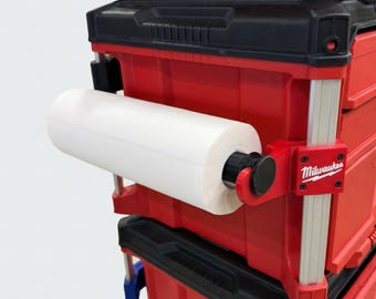 Uchwyt na ręczniki papierowe do szyny Milwaukee Packout, przykręcany, drukowany w 3D