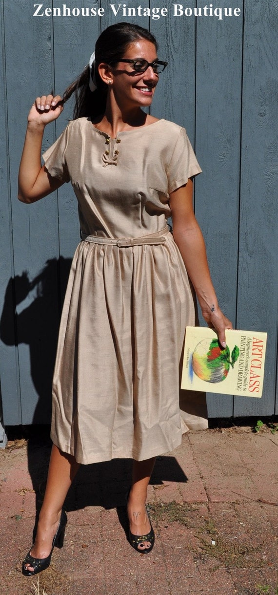 1950's Vintage Day Rayon Dress