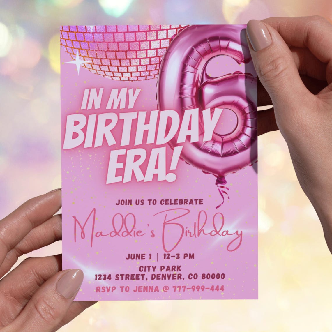 In My Birthday Era Birthday Invitation, Editable Taylor Swift Birthday ...