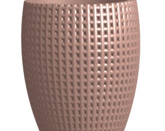Jarrón minimalista con diseño de trama cruzada (STL) / Maceta moderna imprimible en 3D / Archivo de maceta para decoración del hogar / Diseño de jarrón geométrico simple / Descarga digital
