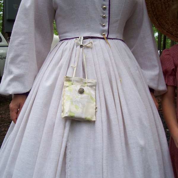 Button Bag / Purse / Reticule- Victorian Reproduction - three styles available - great for reenacments