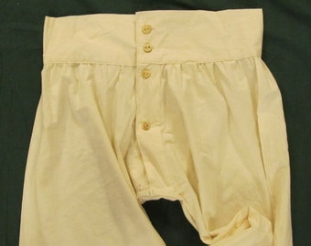 Men's Drawers - Button Fly - 100% cotton muslin - Civil War / Victorian reenacting - Historic underwear