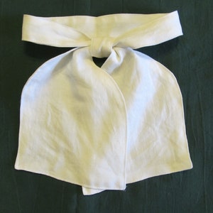De Joinville style cravat - White linen necktie - for Civil War era reenacting - reenacment - historic - Victorian ascot