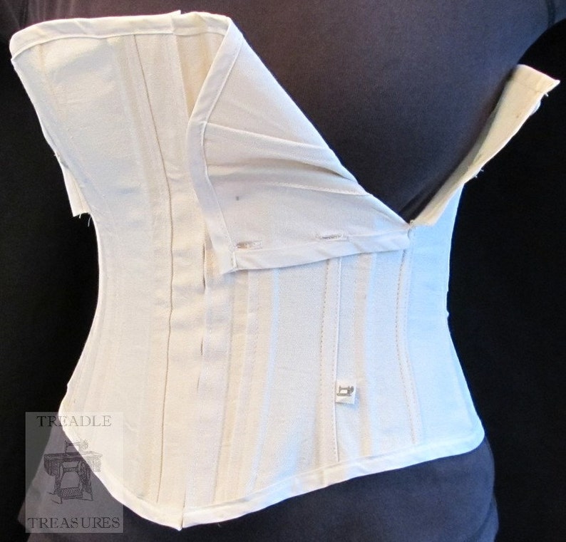 Nursing Corset Civil War Era mid-bust made to order image 1