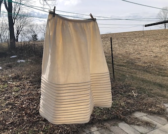Cotton Rope Hoop Skirt / Corded Petticoat - 78 inch circumference - natural  - Civil War / Colonial reenactment- trek, pioneer, prairie