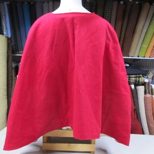 Pereline lined shoulder cape 100% cotton fabrics chamois flannel with hook and eye closure shrug, wrap, short cape image 3