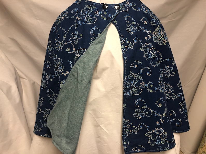 Pelerine reversable shoulder cape 100% cotton fabric | Etsy