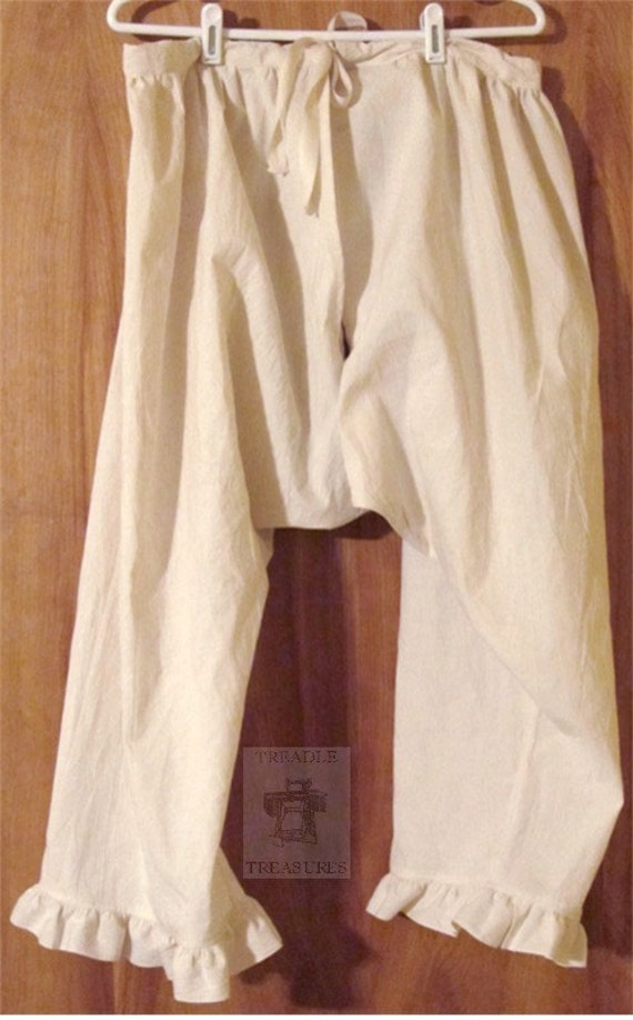 Cotton Pantaloons - Unbleached Muslin - Civil War Reenacting Cotton Pantaloons - Unbleached Muslin - Civil War Reenacting