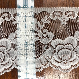 3.5 wide lace trim, cream, vintage decoration for sewing and crafts image 2