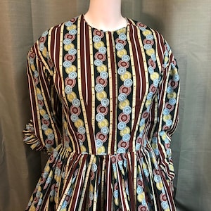 Bust 40&quot; / Waist 32&quot; - Civil War Hoop Reenacting Dress - Victorian, prairie, trek, frontier, gold rush, old west, steampunk