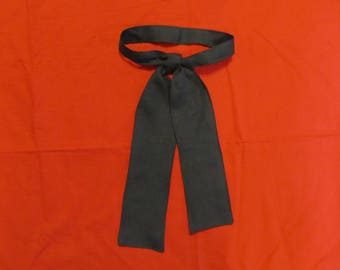 Ascot or Stock style cravat - Navy blue linen necktie - for Civil War era reenacting/reenacment - historic Victorian tie/Steampunk Western