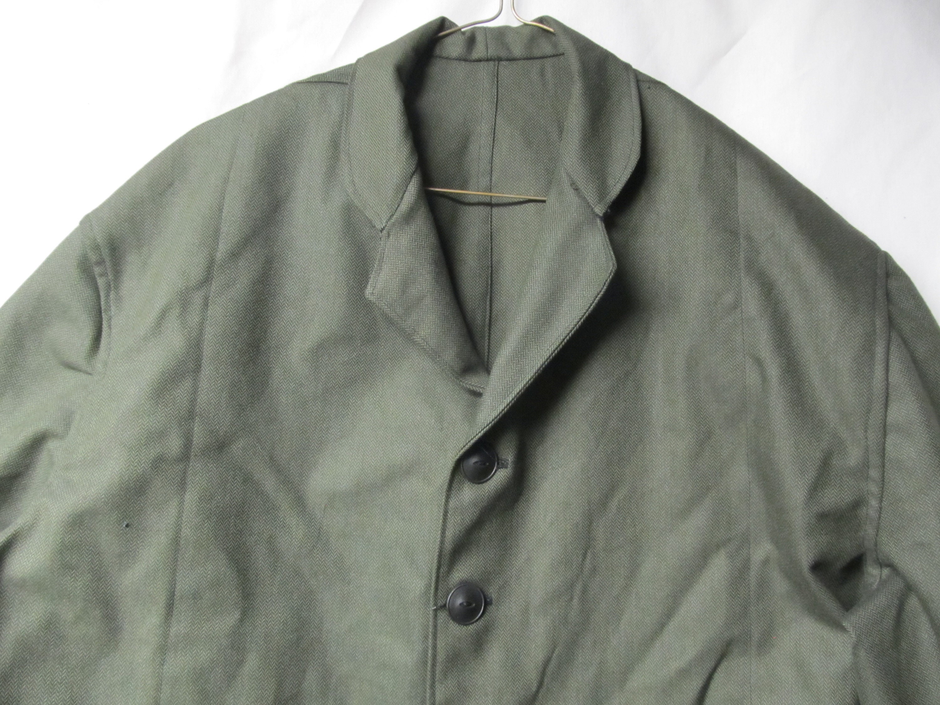 Size 44 Civilian Sack Coat Green & Black Herringbone | Etsy