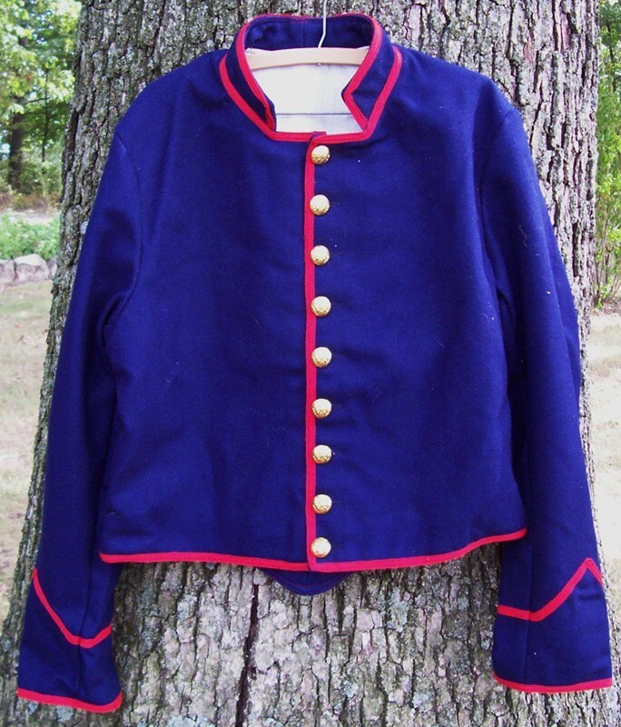 Heritage Group Civil War Union Infantry Shell Jacket – 100% Wool – Blue With Sky Trim & Shoulder Straps – Men's