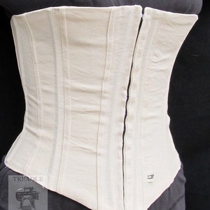 Civil War Lined Working Corset with Grommets Custom Made 1860's Victorian image 2