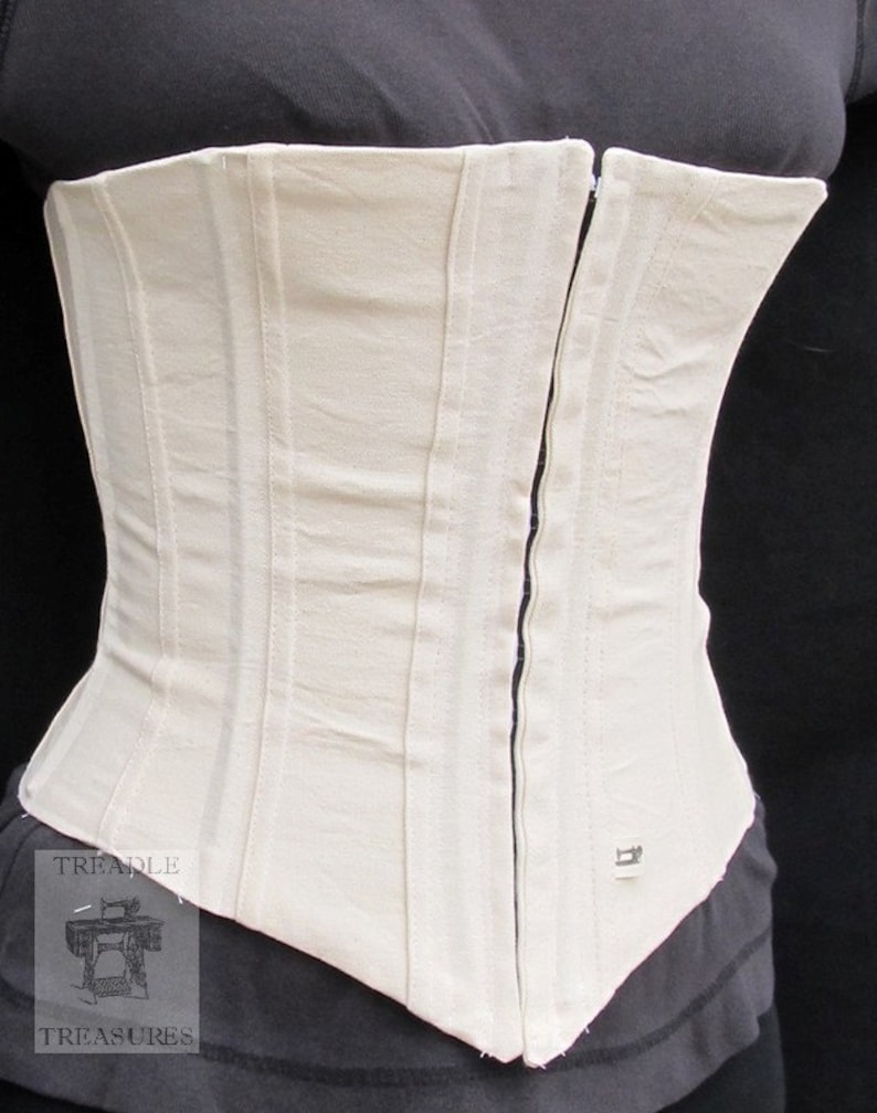 Civil War Lined Working Corset with Grommets Custom Made 1860's Victorian image 2