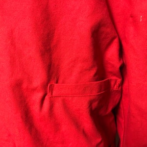 Sz. 40 Sack Jacket Red Canvas Cotton Lined W/ Cotton - Etsy