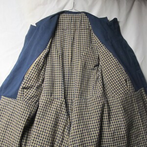 Size 34 Double Breasted, Blue Frock Coat 4 Pockets Self Covered Buttons ...
