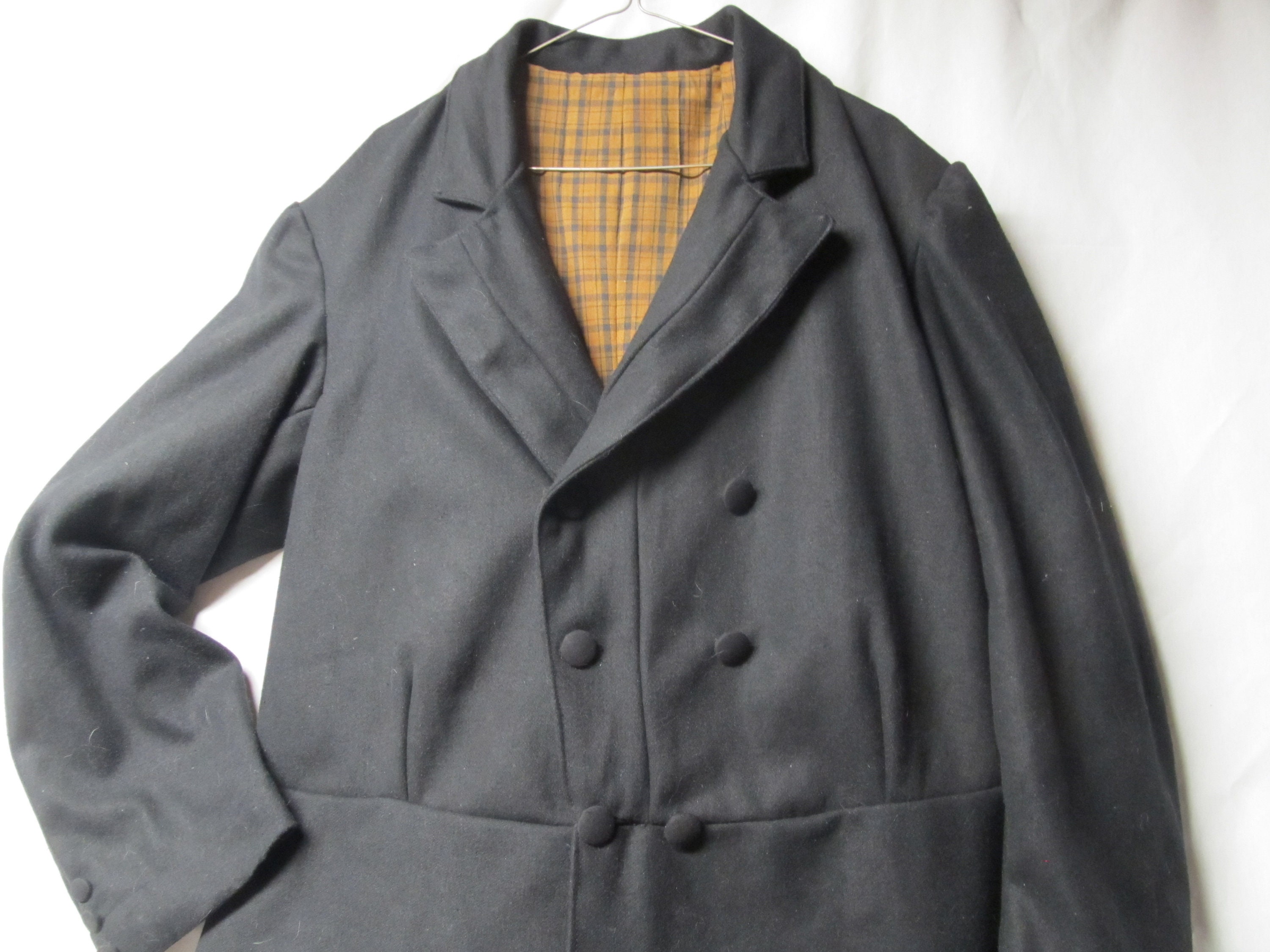 Size 40 Double Breasted Black Frock Coat 4 Pockets - Etsy