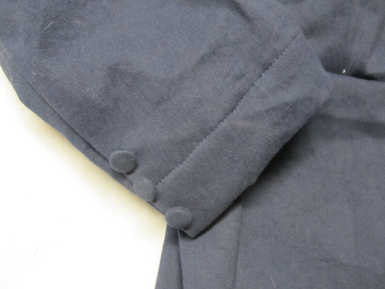 Size 34 Double Breasted Blue Frock Coat 4 Pockets Self - Etsy