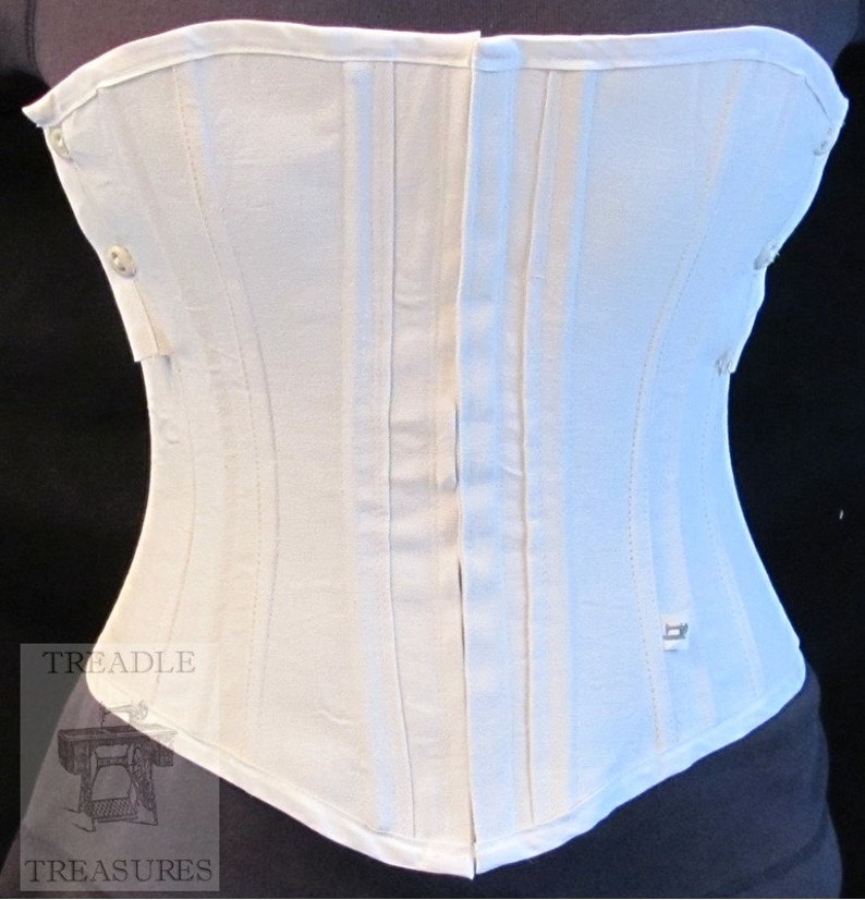 Nursing Corset Civil War Era mid-bust made to order image 2