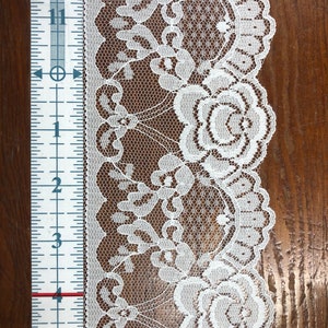 3.5 wide lace trim, cream, vintage decoration for sewing and crafts image 3