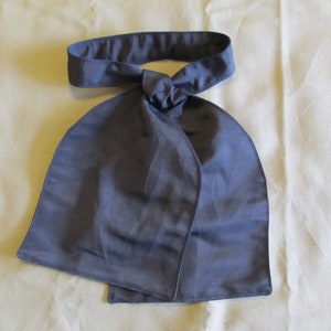 De Joinville style cravat -Navy blue silk faille necktie - for Civil War era reenacting - reenacment - historic - Victorian ascot